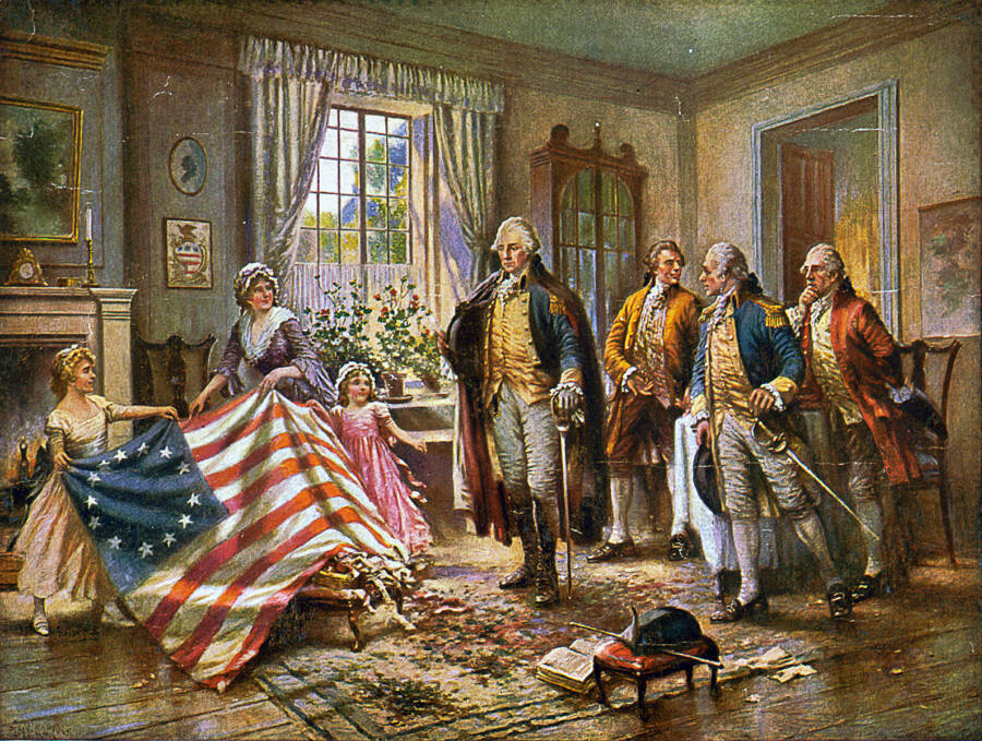 Bandiera Americana Betsy Ross 3x5 Ft, Effetto T&egrave; Macchiato, Vintage, Stelle 13, Per Esterno, USA